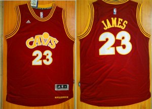 Maillot De Basket Cleveland Cavaliers LeBron James 23 Tissus Sportif Fans Edition Retro Rouge